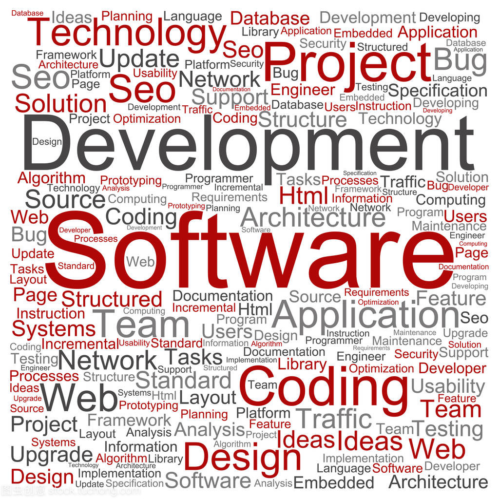 軟件開發(fā)詞云